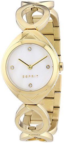 Esprit Damen-Armbanduhr XS Audrey Analog Quarz Edelstahl beschichtet ES108072002