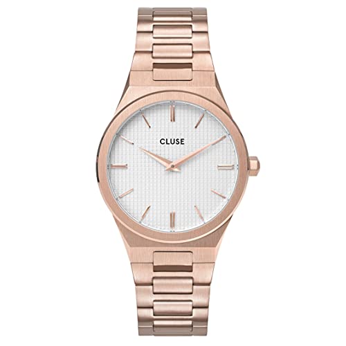 Cluse Damen Analog Quarz Uhr mit Edelstahl Armband CW0101210001