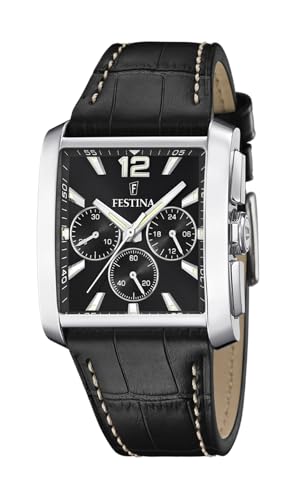 Festina Herren Analog Quarz Uhr mit Leder Armband F20636/4