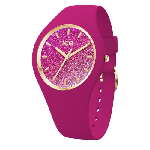 ICE-WATCH - Ice Glitter Fuschia pink - Rote Damenuhr mit Plastikarmband - 022575 (Small +)