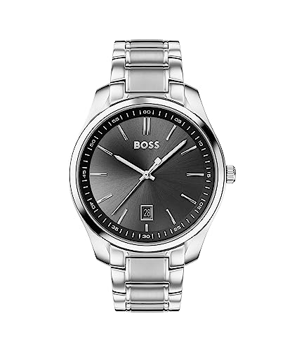 BOSS Analog Quarzuhr für Herren Kollektion Circuit mit Silbernes Edelstahlarmband - 1513730