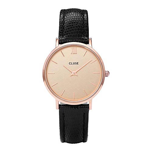 Cluse Damen Analog Quarz Uhr mit Leder Armband CL30051