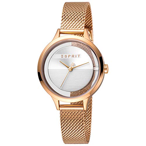 Esprit Damen Analog Quarz Uhr mit Edelstahl Armband ES1L088M0035