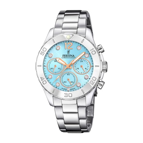 Festina Damen Uhr Boyfriend Collection blau Edelstahl Armband