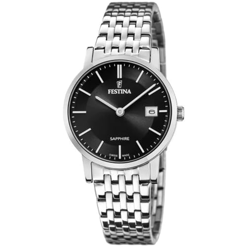 Festina Uhr Für Damen F20019/3 Swiss Made Silber Edelstahl Case SilberEdelstahl Band