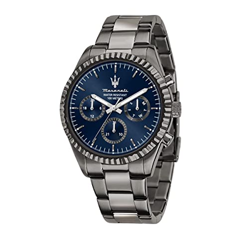 Maserati Herrenuhr, Competizione Kollektion, aus Edelstahl, Grau PVD, mit Edelstahl-Armband - R8853100019