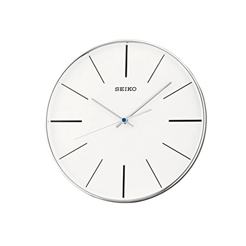 Seiko Wanduhr silber Kunststoff Schleichende Sekunde QXA634A