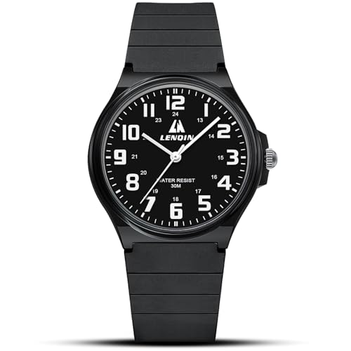 LN LENQIN Herren Uhr Uhren Herren Analog Quarz 30M wasserdichte Armbanduhren Mode Designer Uhr für Männer Silicone Band