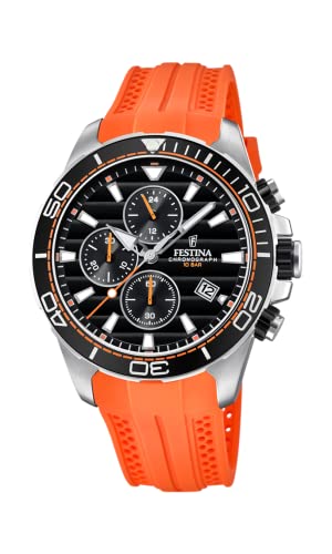 Festina Herren Chronograph Quarz Uhr mit PU Armband F20370/4