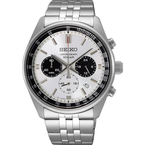 Seiko Herren Analog Quarz Uhr mit Edelstahl Armband SSB425P1