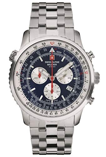 Swiss Alpine Military Herren Uhr Chronograph Analog Quarz 7078.9135SAM Edelstahl