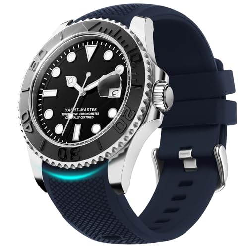 Fullmosa Silikon Uhrenarmband 22mm Kompatibel mit Samsung Gear S3 Classic/Frontier/Galaxy 46mm, Amazfit GTR 4/Balance, Fossil gen 6 Armband,Keine Lücken Bicolor