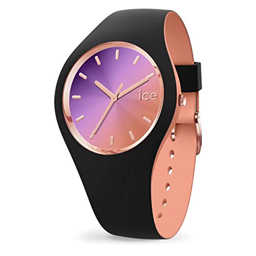 Ice-Watch - ICE duo chic Black purple - Schwarze Damenuhr mit Silikonarmband - 016982 (Medium)
