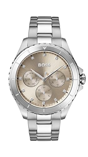 BOSS Multi Zifferblatt Quarz Uhr für Damen mit Silbernes Edelstahlarmband - 1502444