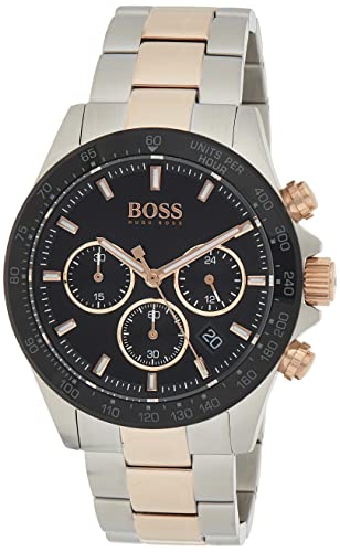 BOSS Herren Chronograph Quartz Uhr mit Edelstahl Armband 1513757