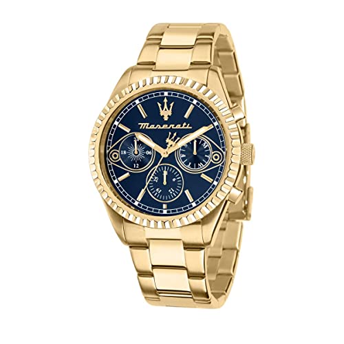 Maserati Herren Uhr, COMPETIZIONE Kollektion, Quarzwerk, Multifunktion, aus Edelstahl, Gelbgold PVD - R8853100026