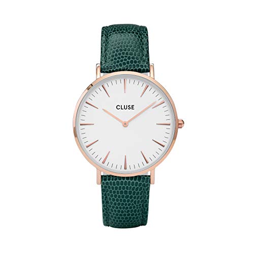Cluse Damen Analog Quarz Uhr mit Leder Armband CL18038