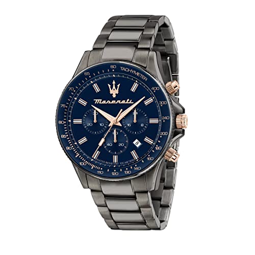 Maserati Herrenuhr, Sfida Kollektion, aus Edelstahl, Grau PVD, mit Edelstahl-Armband - R8873640001