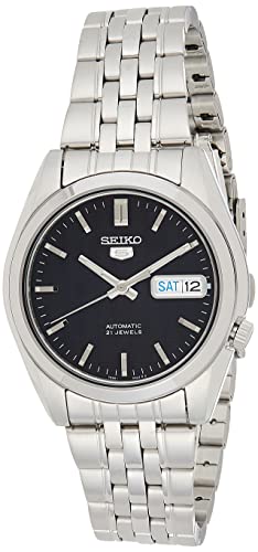 Seiko Herren Analog Automatik Uhr mit Edelstahl Armband SNK357K1