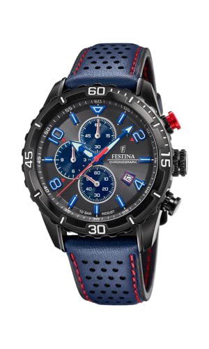 Festina Herren Analog Quarz Uhr mit Leder Armband F20519/3