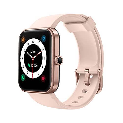 Smartwatch, Fitness Uhr 1,69 Zoll Touchscreen Armbanduhr 5ATM Wasserdicht Smart Watch mit Pulsuhr Schlafmonitor Schrittzähler Stoppuhr, Fitnessuhr Sportuhr für Damen Herren für iOS Android