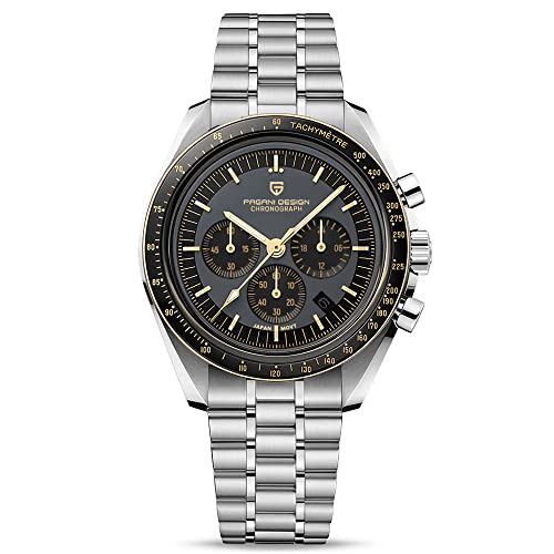 Pagani Design Moon Wristwatch Hommage Herren Quarz Chronographen Uhren Japan VK63 Uhrwerk Edelstahlarmband 100M Wasserdicht Sportuhr - 1701