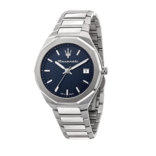 Maserati Herren Uhr, Stile Kollektion, Quarzwerk, Zeit und Datum, aus Edelstahl - R8853142006