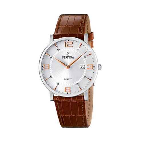 Festina Herren Analog Quarz Uhr mit Leder Armband F16476/4