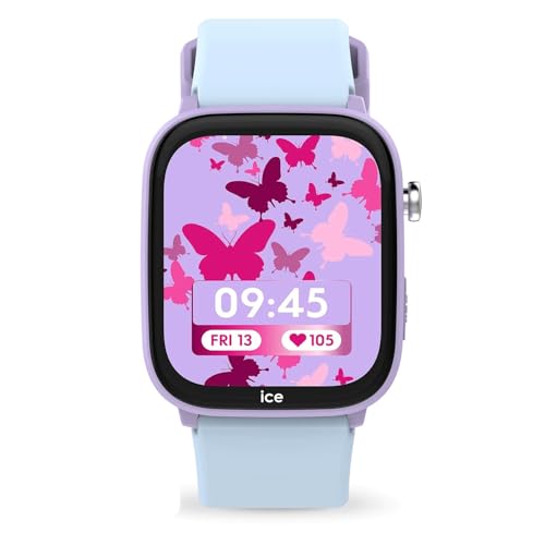 Ice-Watch - ICE smart junior 3.0 Find My Purple Soft blue - Lila geolokalisierbare verbundene Uhr für Mädchen mit Silikonarmband - 024550 (1.75 Zoll)