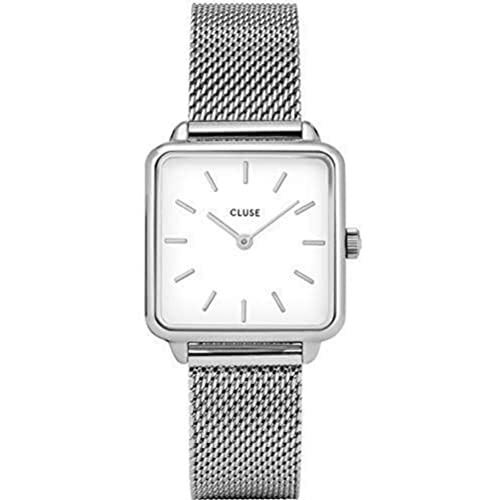 CLUSE La Garçonne , Damen Armbanduhr, Silber Mesh / Weiß