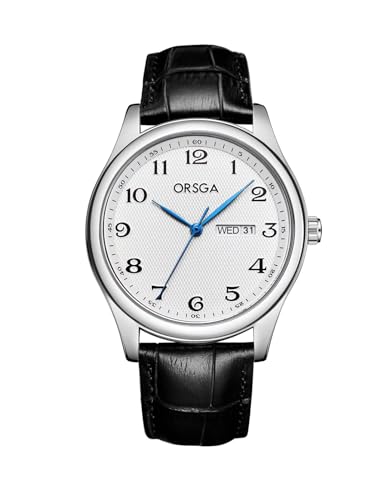 CIVO Uhren Herren Lederarmband Schwarz - Datum Analog Business Armbanduhr Herren Einfache Casual Wasserdicht Quarz Herren Uhr 40mm Modische Geschenke für Männer