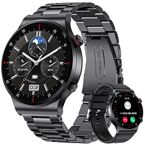 SIEMORL Smartwatch Herren mit Telefonfunktion,1,32'' HD-Display Fitnessuhr 100+Sportmodi mit Pulsmesser Schlafmonitor Schrittzähle,IP68 Wasserdich Aktivitätstracker Smart Watch für iOS Android