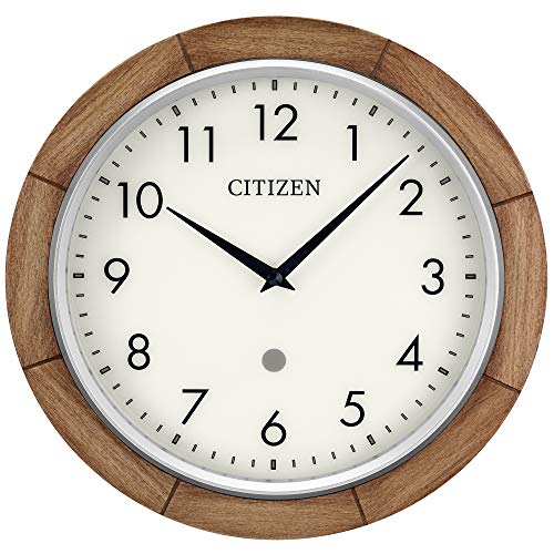 Citizen Clocks CC5011 Citizen Smart Echo kompatible Wanduhr mit mehreren Timern, 30,5 cm, braun