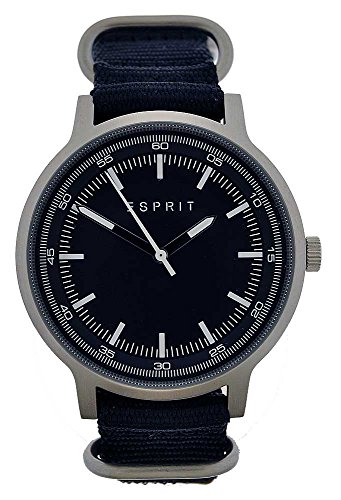 Esprit Herren-Armbanduhr Analog Quarz Textilband schwarz ES108271005