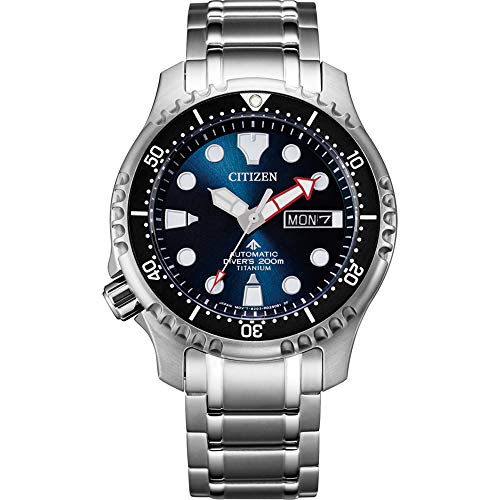 Citizen Herren Analog Automatik Uhr mit Super Titanium Armband NY0084-89EE
