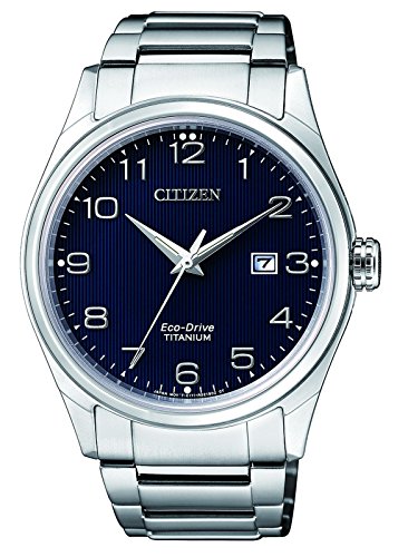 Citizen Herren Datum klassisch Solar Uhr mit Titan Armband BM7360-82M