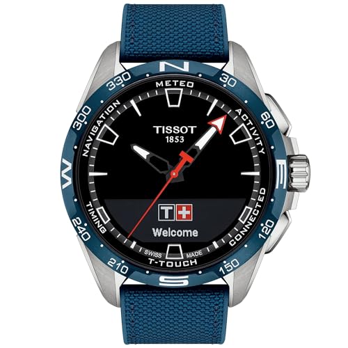 Tissot T-Touch Connect Solar Watch Blue Fabric T121.420.47.051.06