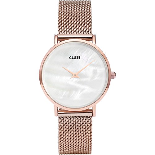 Cluse Damen Analog Quarz Uhr mit Edelstahl Armband CL30047