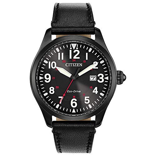 Citizen Herren Analog Quarz Uhr mit Leder Armband BM6835-15E