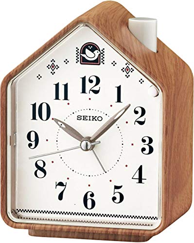 Seiko Wecker braun Kunststoff Schleichende Sekunde QHP005A