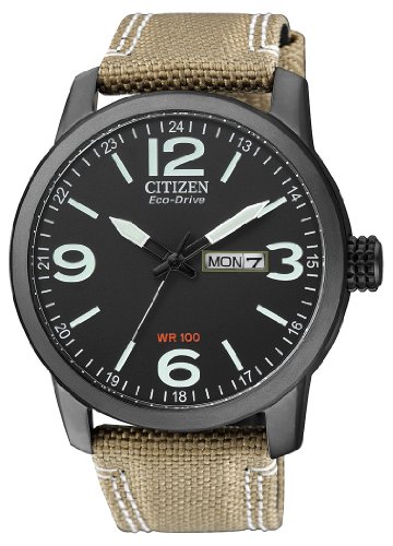 Citizen Herren Analog Quarz Uhr mit Nylon Armband BM8476-23EE