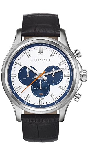 Esprit Herren-Armbanduhr Mathias Chronograph Quarz Leder ES108251003