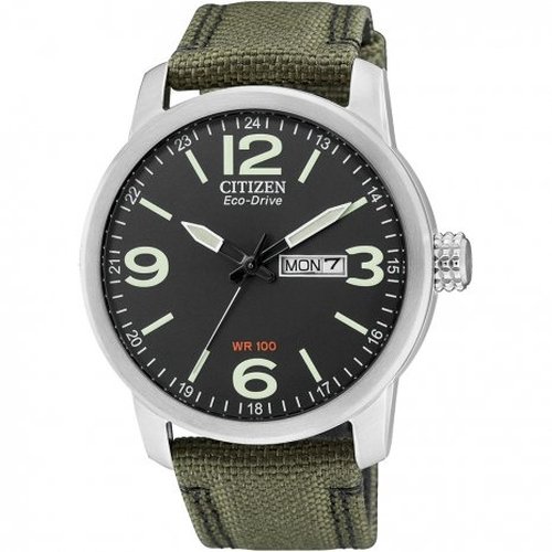 Citizen Herren Analog Quarz Uhr mit Nylon Armband BM8470-11EE