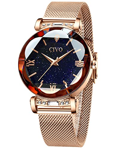 CIVO Damen Uhren Wasserdicht Analog Quarz Elegantes Beiläufig Designer Armbanduhr Geschenk für Damen
